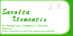 sarolta klementis business card